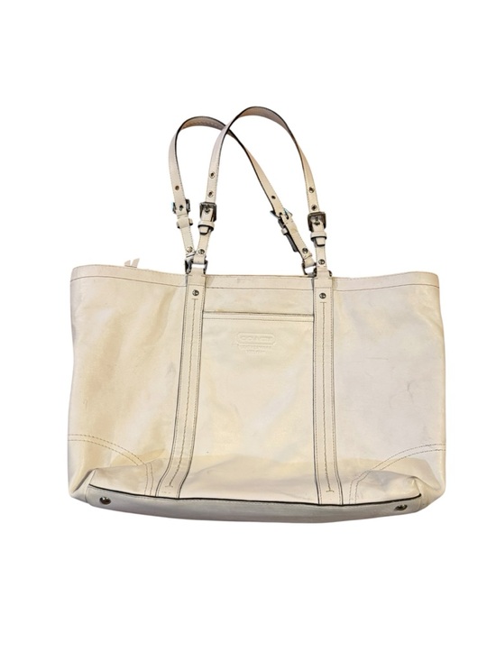 Coach Handbags - Coach Leather Tote Bag in Cream/white